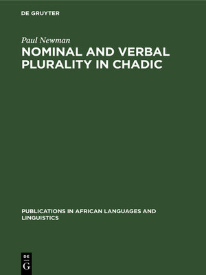 cover image of Nominal and Verbal Plurality in Chadic
